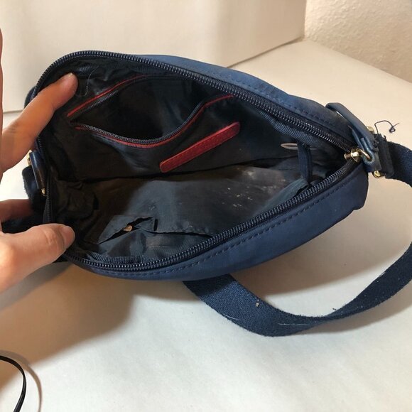TOMMY HILFIGER Purse Crossbody Bag Women’s Size O/S Blue Red Colorblock - Picture 5 of 10